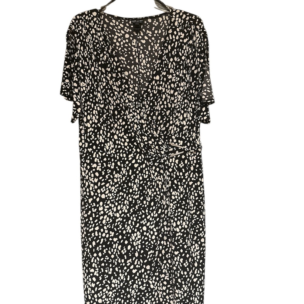 KATE and LILY SZ 16W Black and White Patterned Dress - Picture 1 of 9